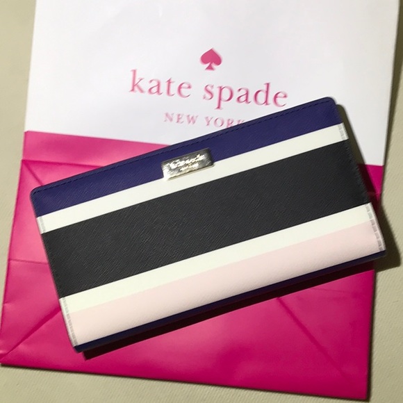kate spade Handbags - Kate Spade Leather striped Wallet